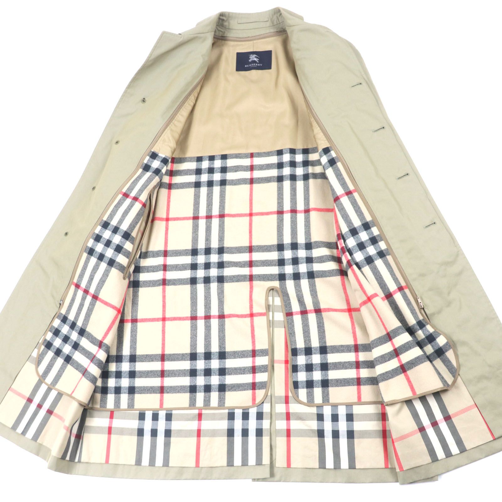 バーバリー BURBERRY LONDON カシミヤ混 ノヴァチェック裏地コート 良品▽BURBERRY LONDON バーバリーロンドン 裏地ノバチェック柄