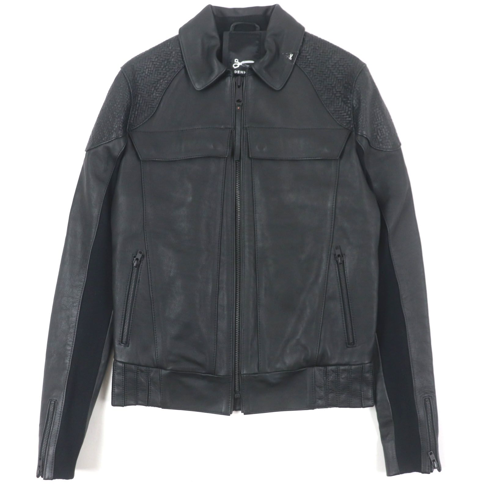 極美品▽DENHAM デンハム 01-13-06-25-001 CODY RL 牛革 レザー 切替 