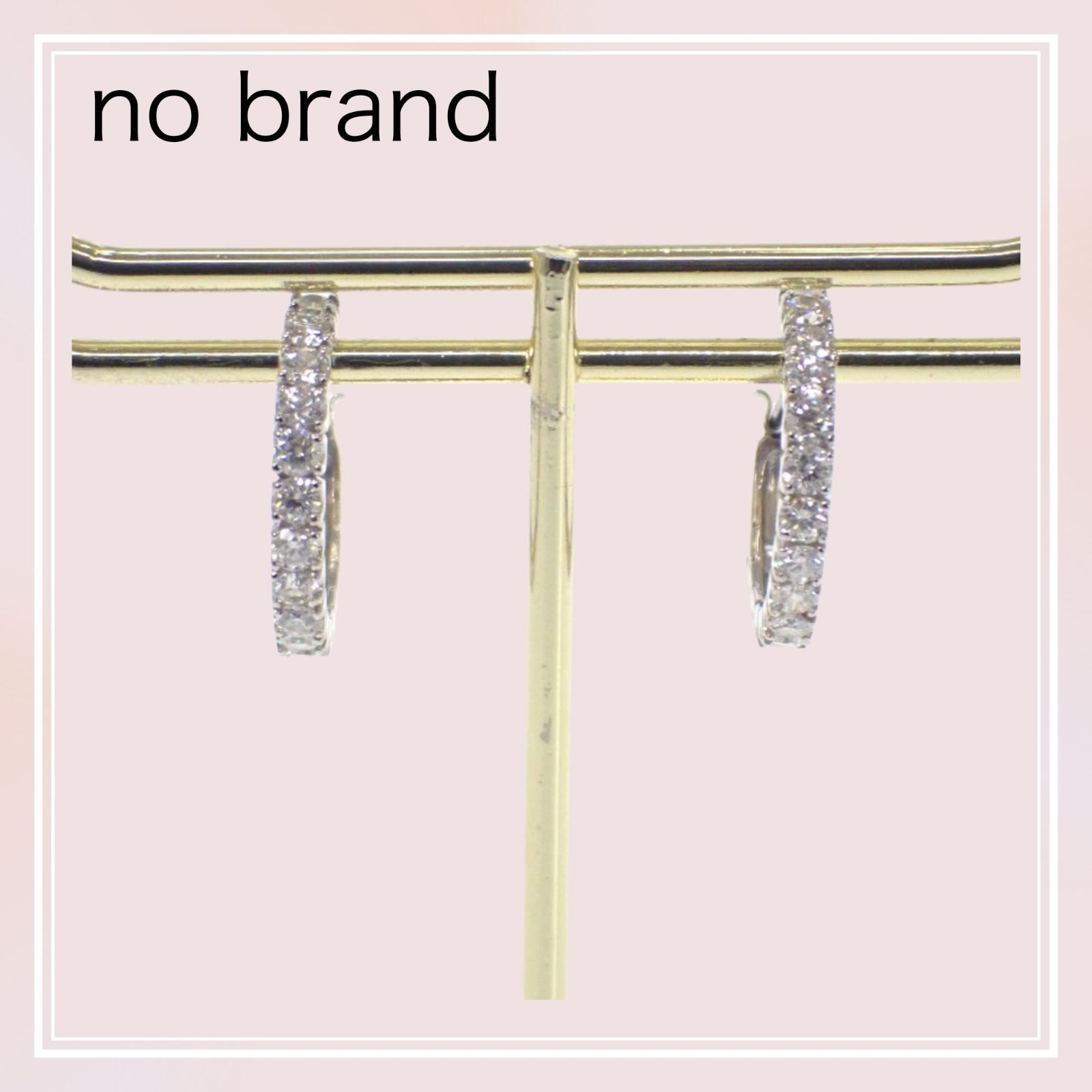 no brand】ノーブランド no brand デザインジュエリー フープ ピアス 