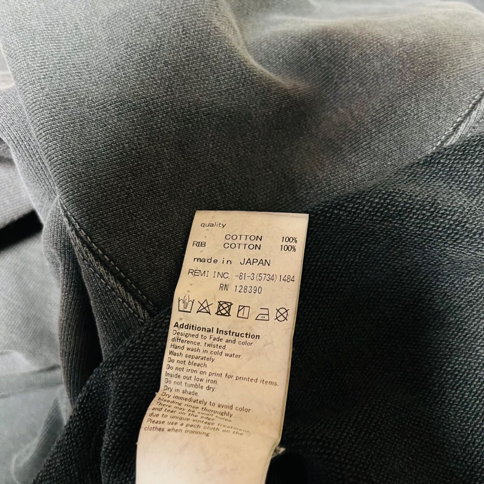 REMI RELIEF レミレリーフ ヴィンテージフェード クルーネック プル 