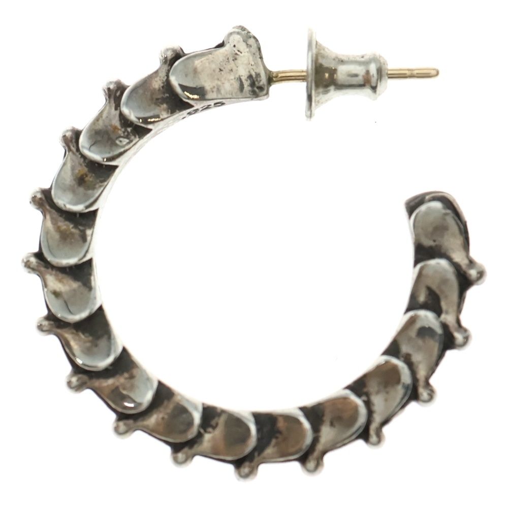 CHROME HEARTS クロムハーツ HOOP CRSSTAL クロステイルフープ ピアス シルバー CHROME HEARTS (クロムハーツ) HOOP CRSSTAL クロステイルフープ
