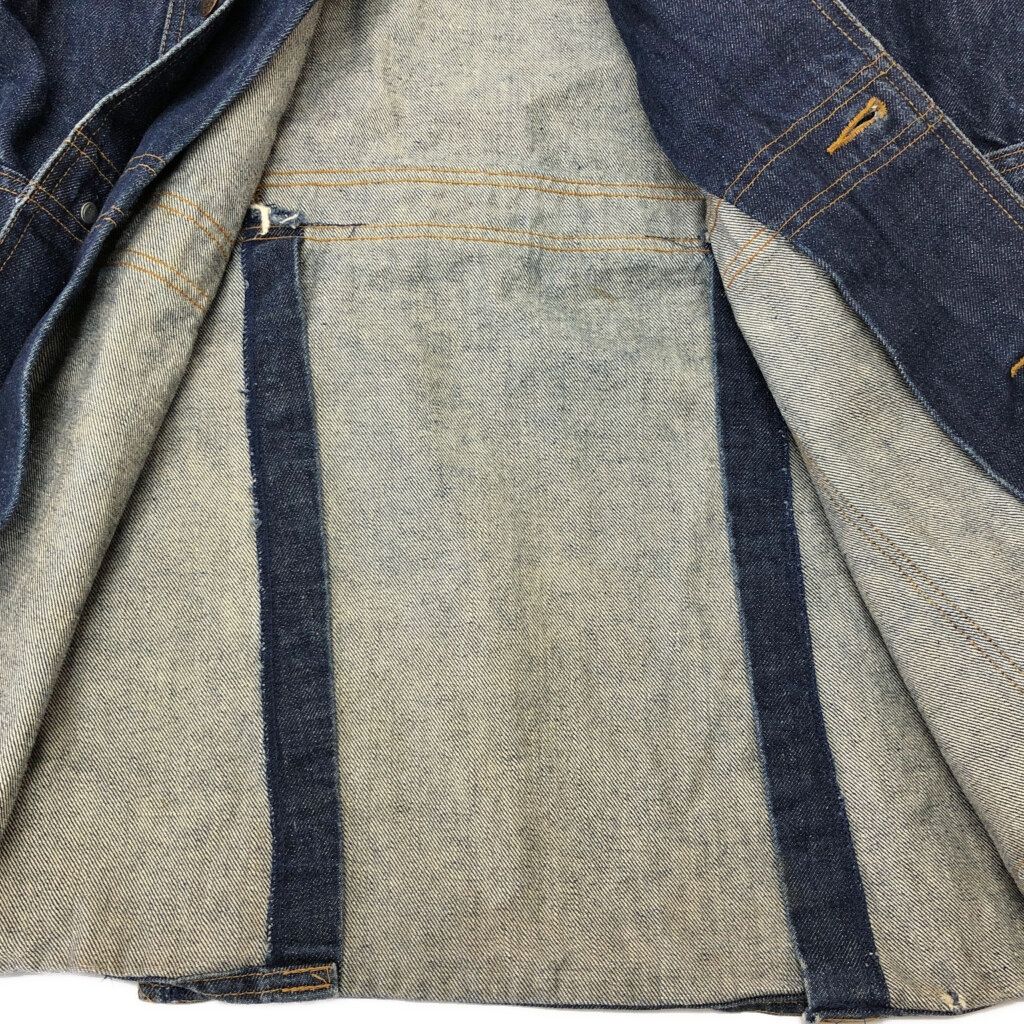 70年代 Levi's リーバイス デニムブッシュジャケット ヴィンテージ インディゴブルー(メンズ X-LARGE)中古 古着 X4792 70年代 Levi's リーバイス デニムブッシュジャケット ヴィンテージ