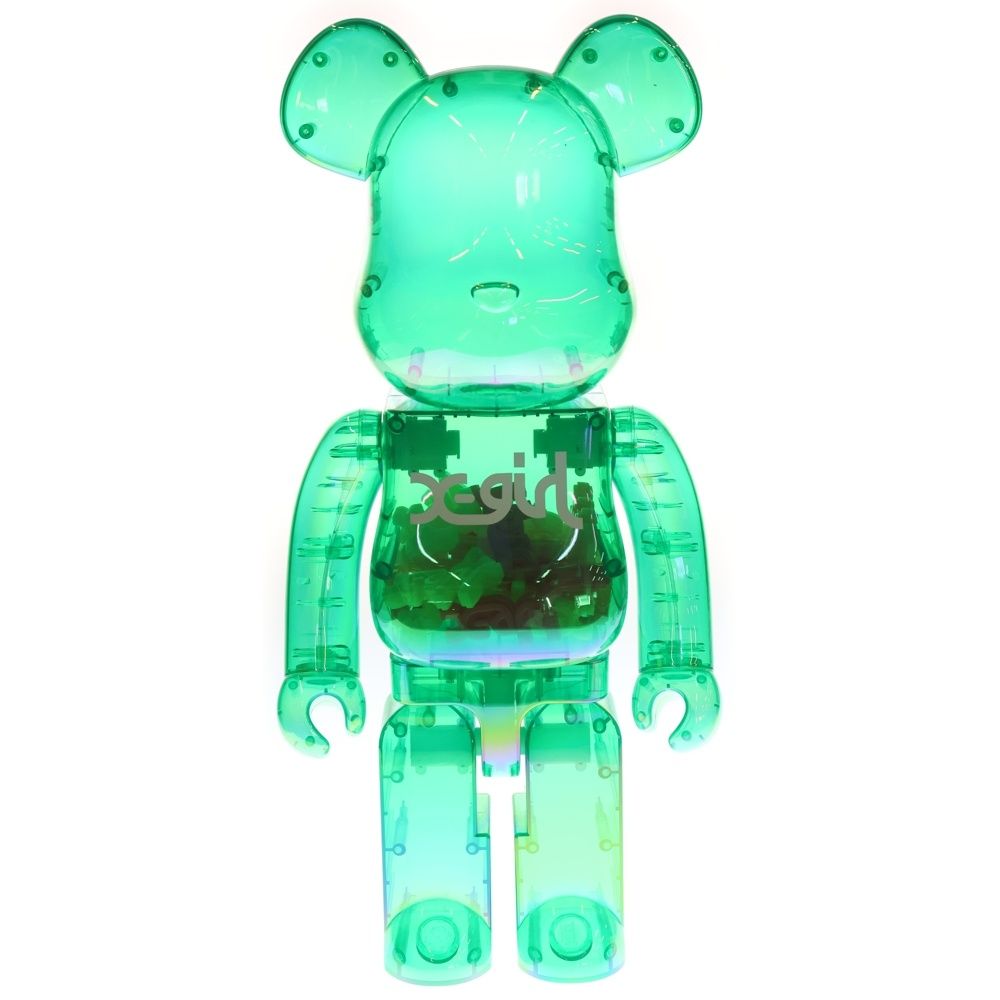 MEDICOM TOY (Medicom Toy) BE @RBRICK X-girl CLEAR GREEN Ver. 1000% BEARBRICK X-GIRL Figure Doll Clear Green