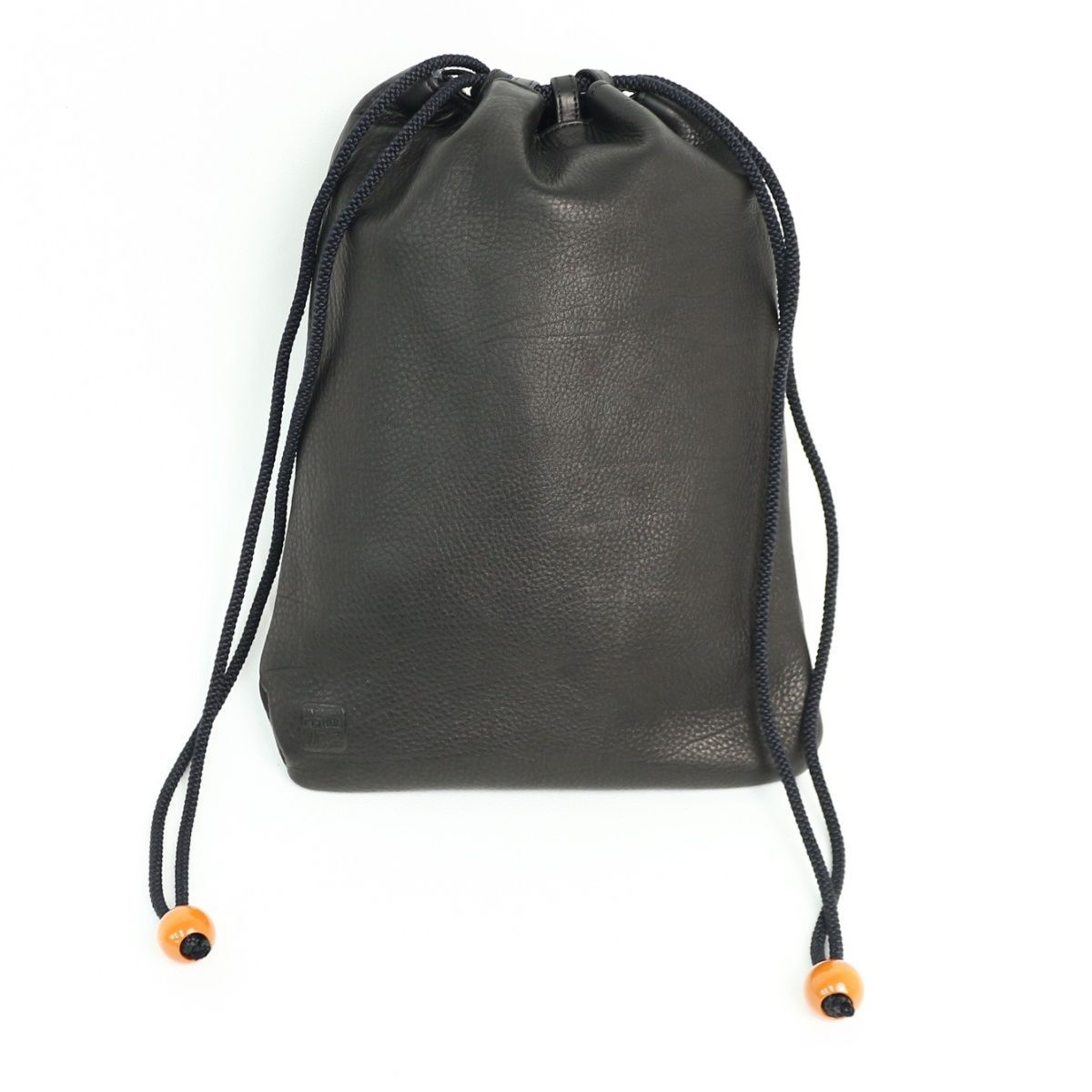 【未使用に近い/レザー巾着/信玄袋//ブラック】 SJst] 美品 信玄袋 巾着袋 本革 牛皮 レザー 黒 ブラック - メルカリ