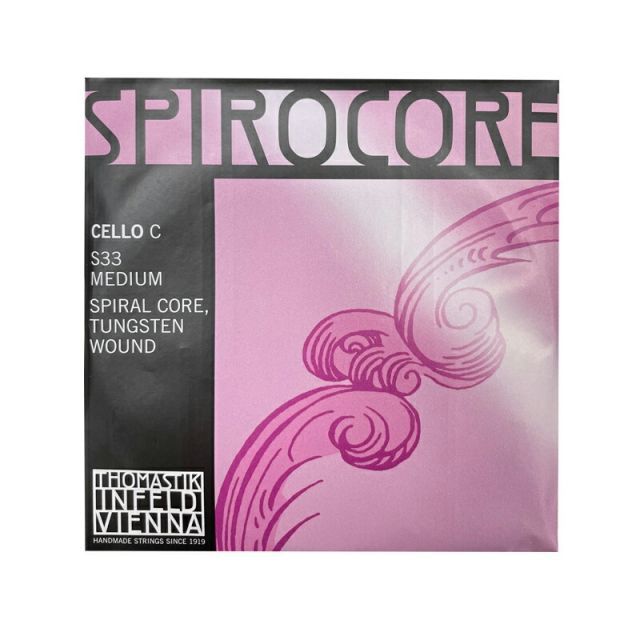 【tetsy】スピロコア タングステン巻 G,C線 SPIROCORE (スピロコア) チェロ弦 C線 S33 スパイラルコア