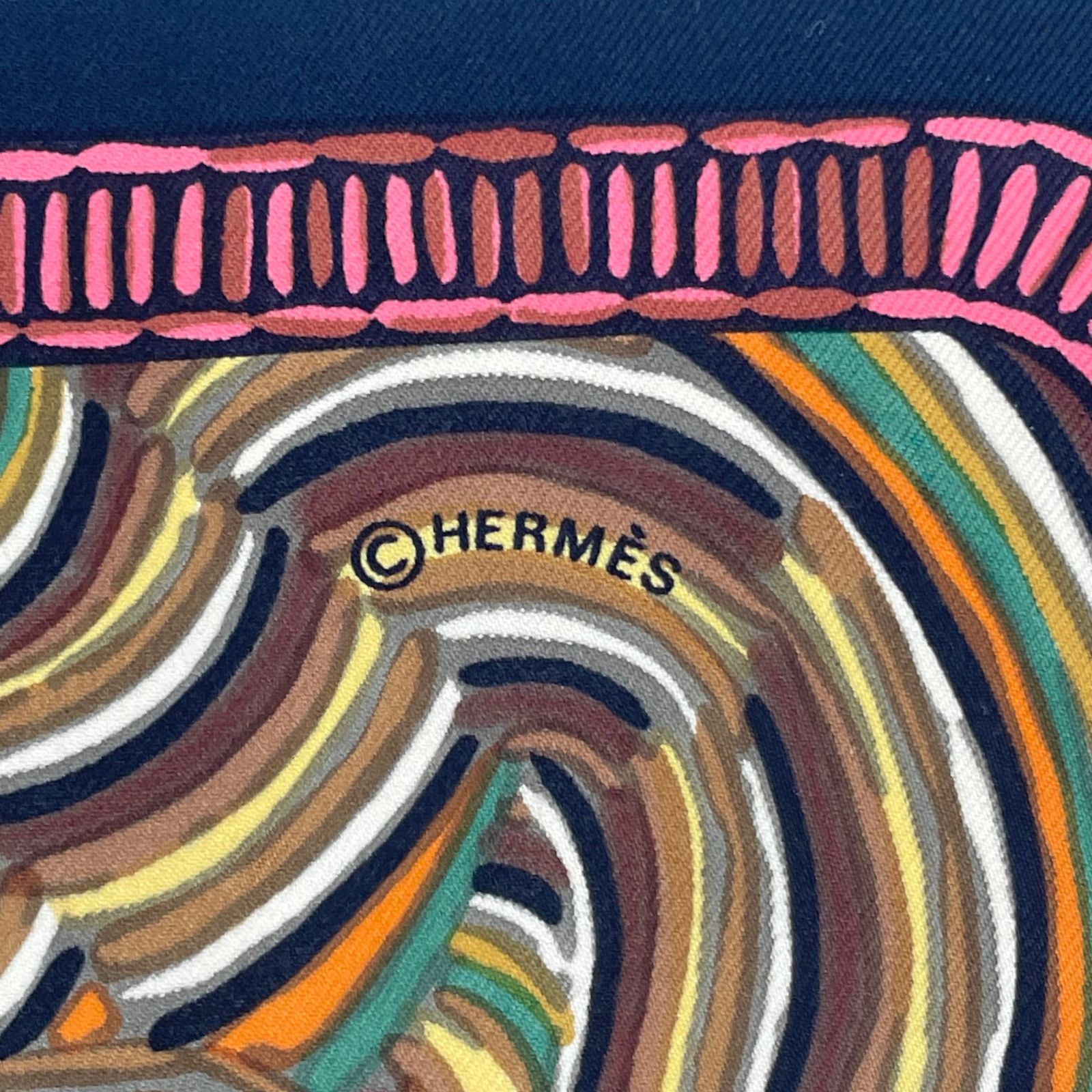 極美品 HERMES エルメス スカーフ シルク カレ90 HENRY F SMITH SAILOR 