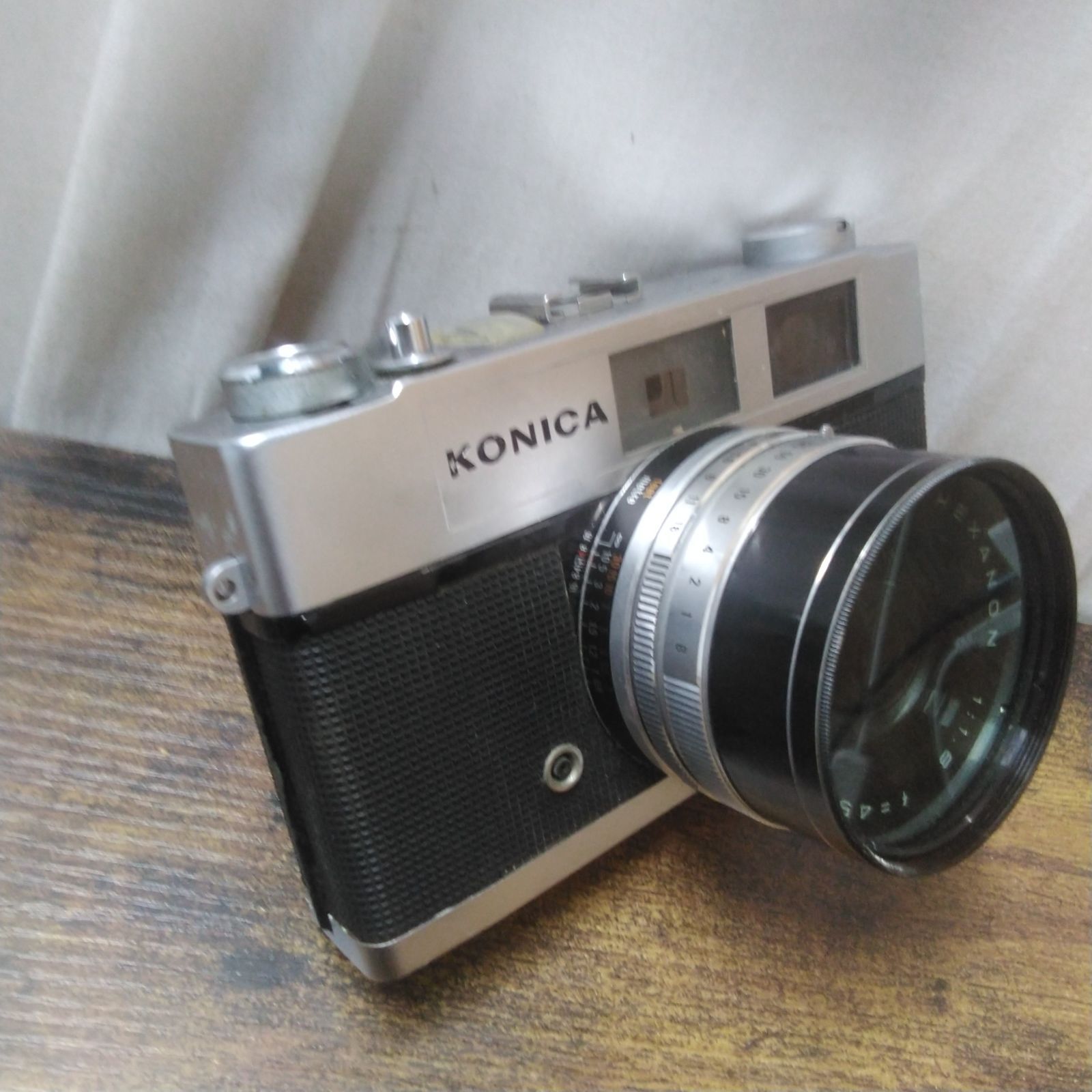 コニカ フィルムカメラ auto s1.6+HEXANON 1:1.6 f=45mm 現状品 ケース