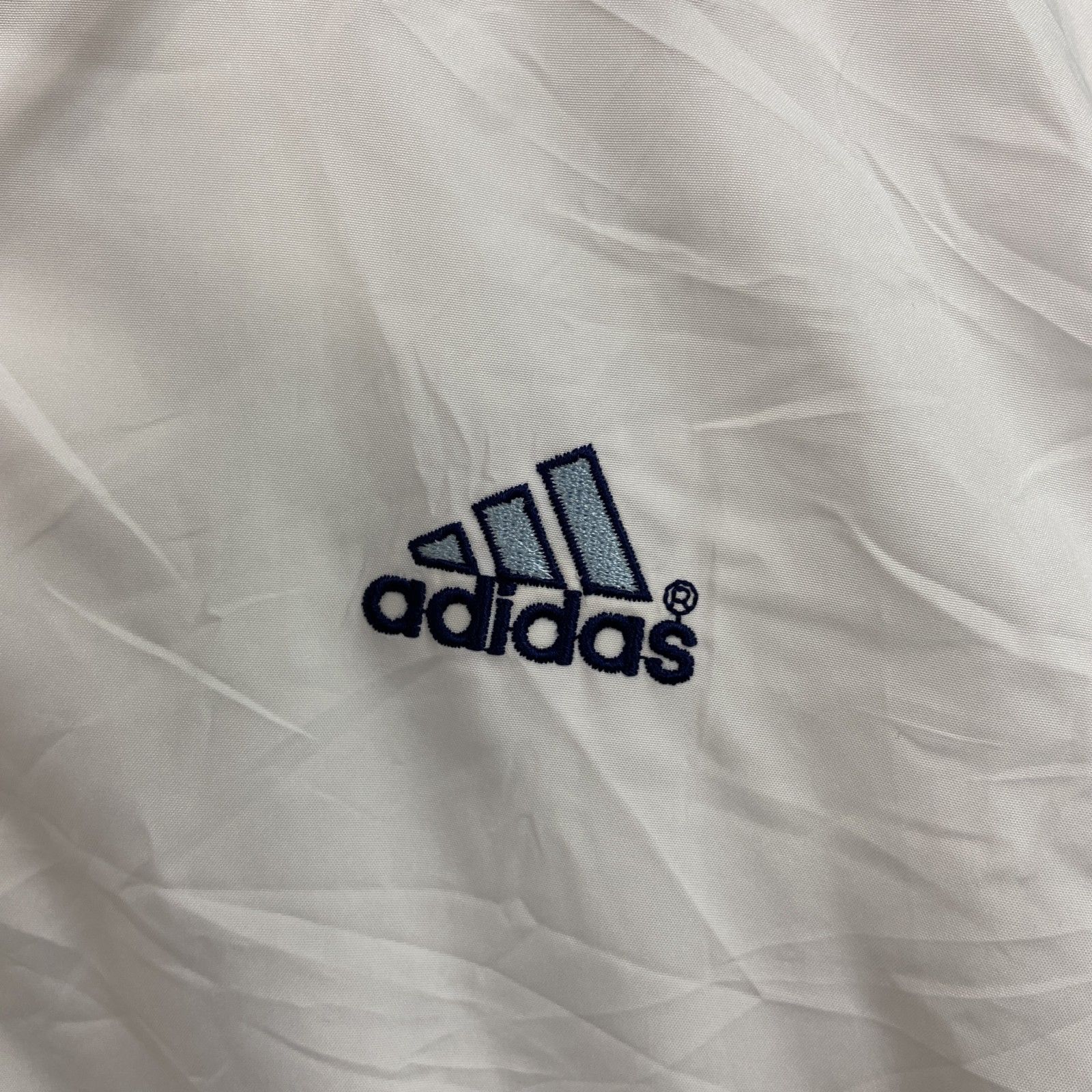 古着 used adidas アディダス ナイロンジャケット フルジップ 白 
