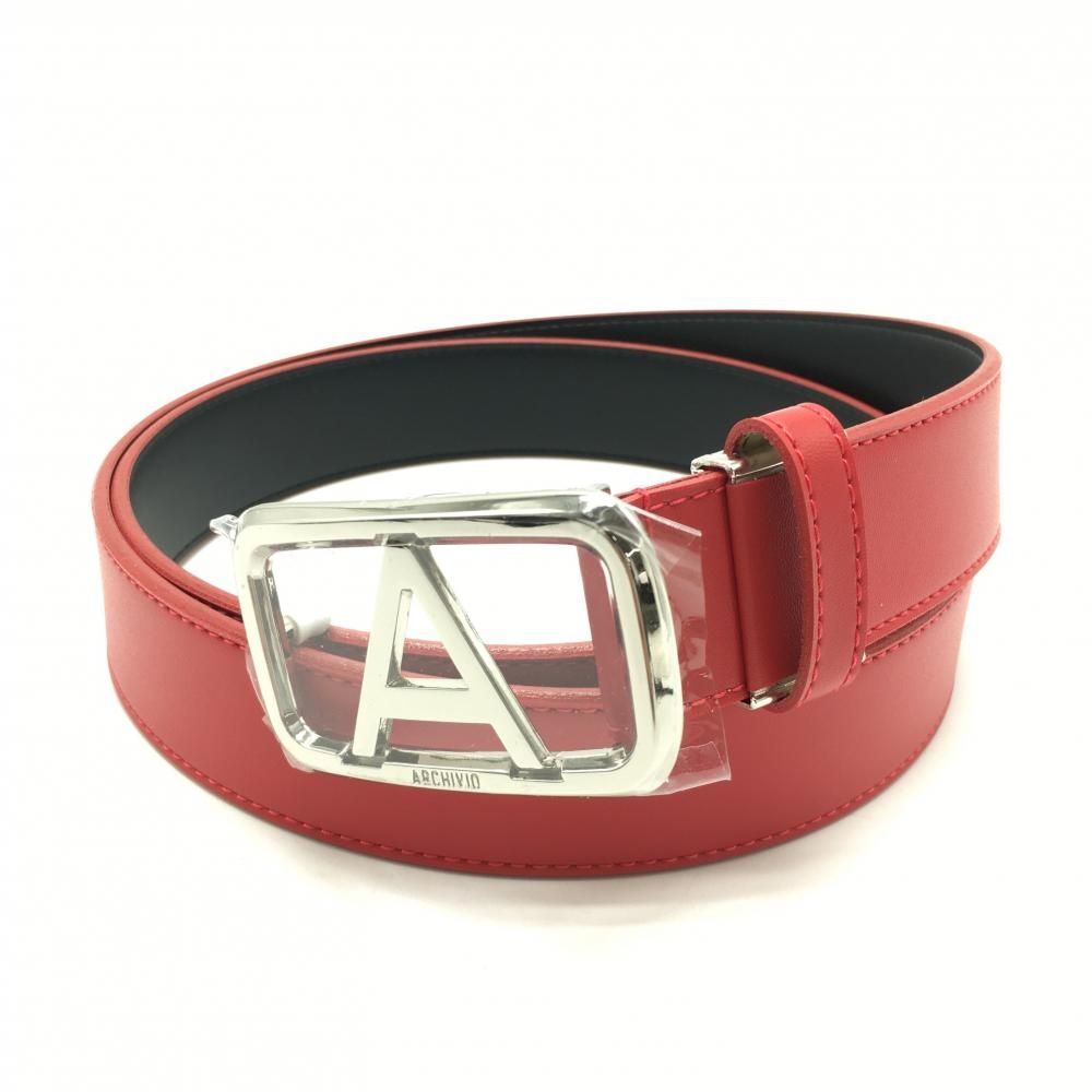 [Unused item] Archivio top belt red buckle silver men's golf wear archivio