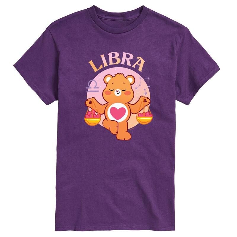 アニメキャラクター メンズ トップス Tシャツ グラフィック Licensed Character Mens Care Bears Libra Graphic Tee Purple パープル