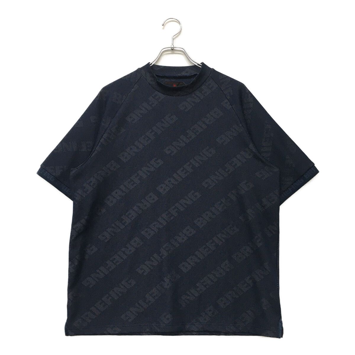 ［新品未使用］BRIEFING メルカリ - M ネイビー モックネックシャツ GOLF 美品】BRIEFING ネイビー半袖モックネックシャツ メンズウェア