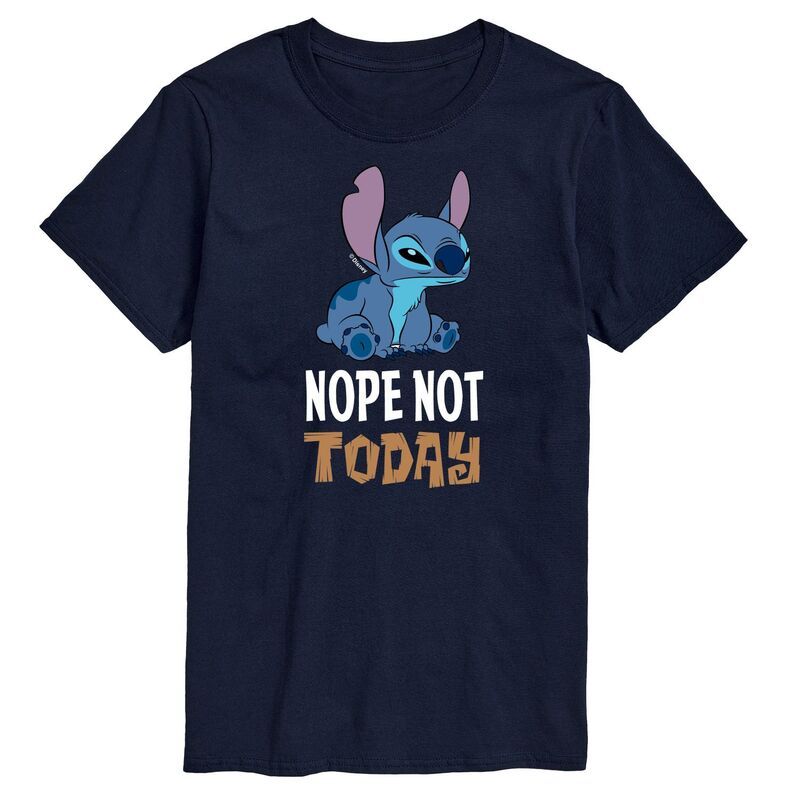 ディズニー メンズ トップス Tシャツ トール グラフィック Disneys Lilo and Stitch Big Tall Nope Notoday Graphic Tee Navy ネイビー