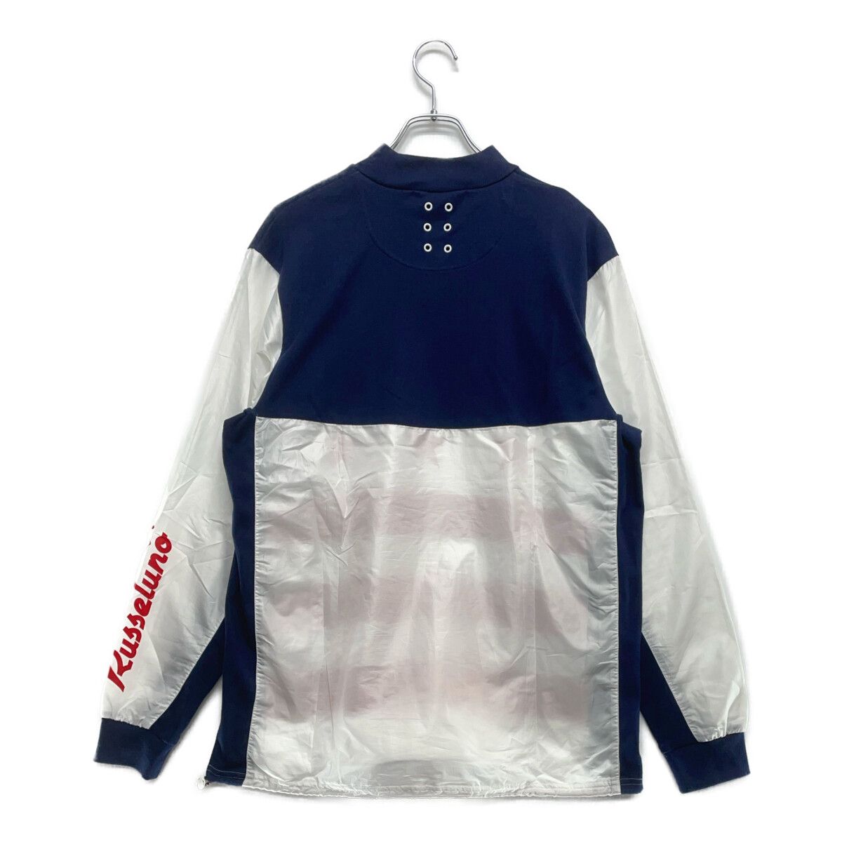 中古 メンズ ラッセルノ RUSSELUNO 長袖シャツ 6(LL) 白×紺×赤 モック