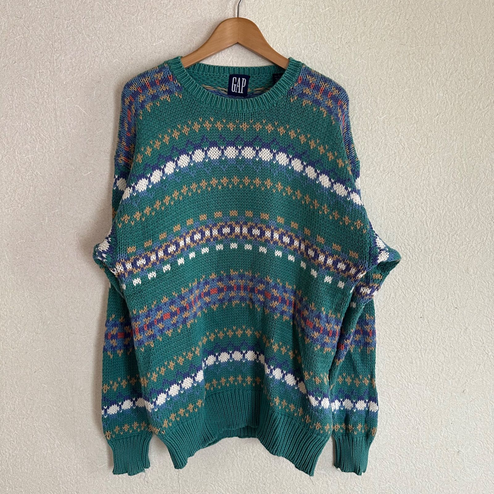 90s OLD GAP cotton khit sweater メランジ 90s y2k OLD GAP cotton