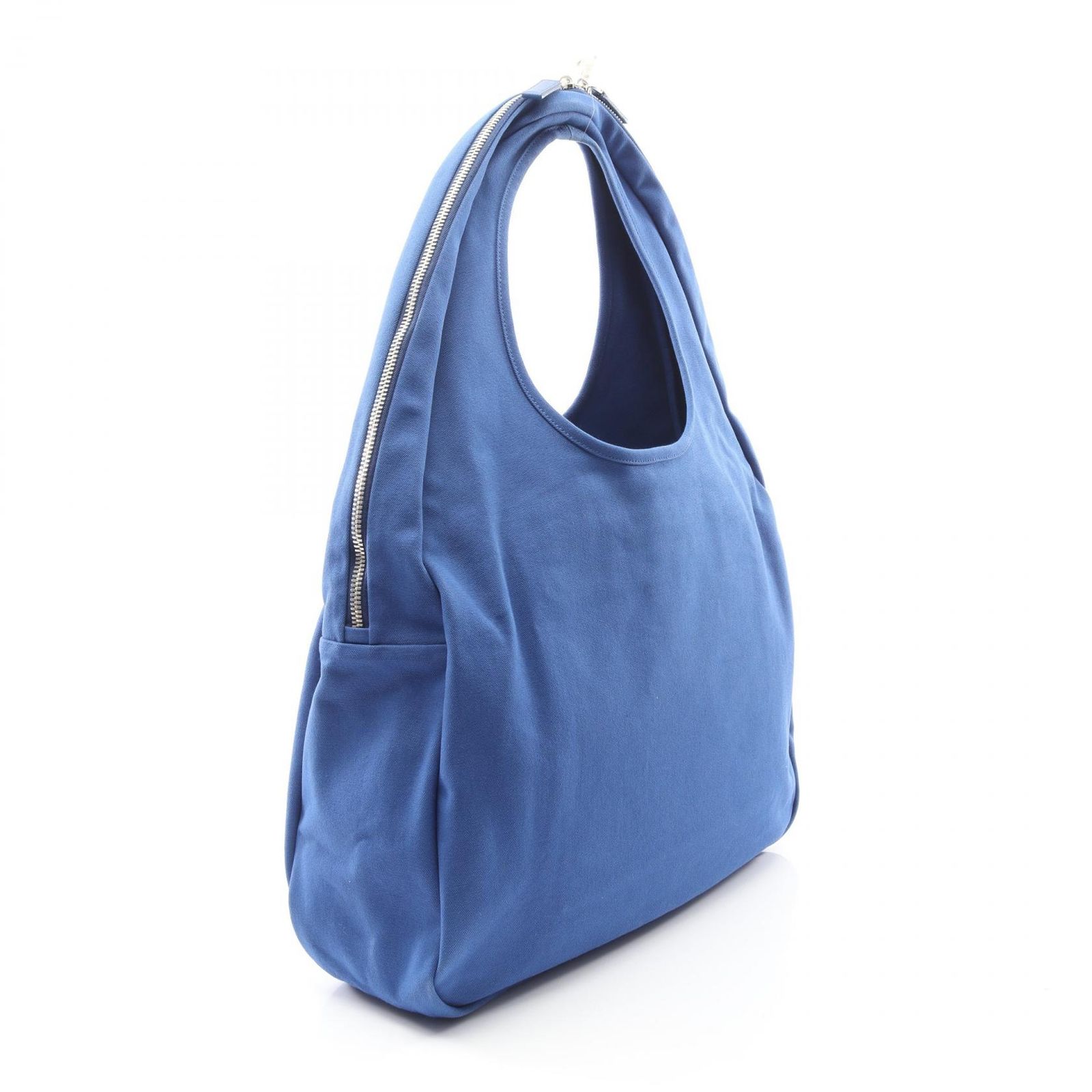 プラダ PRADA トートバッグ CANAPA 2VY005 ブルー キャンバス エンボス