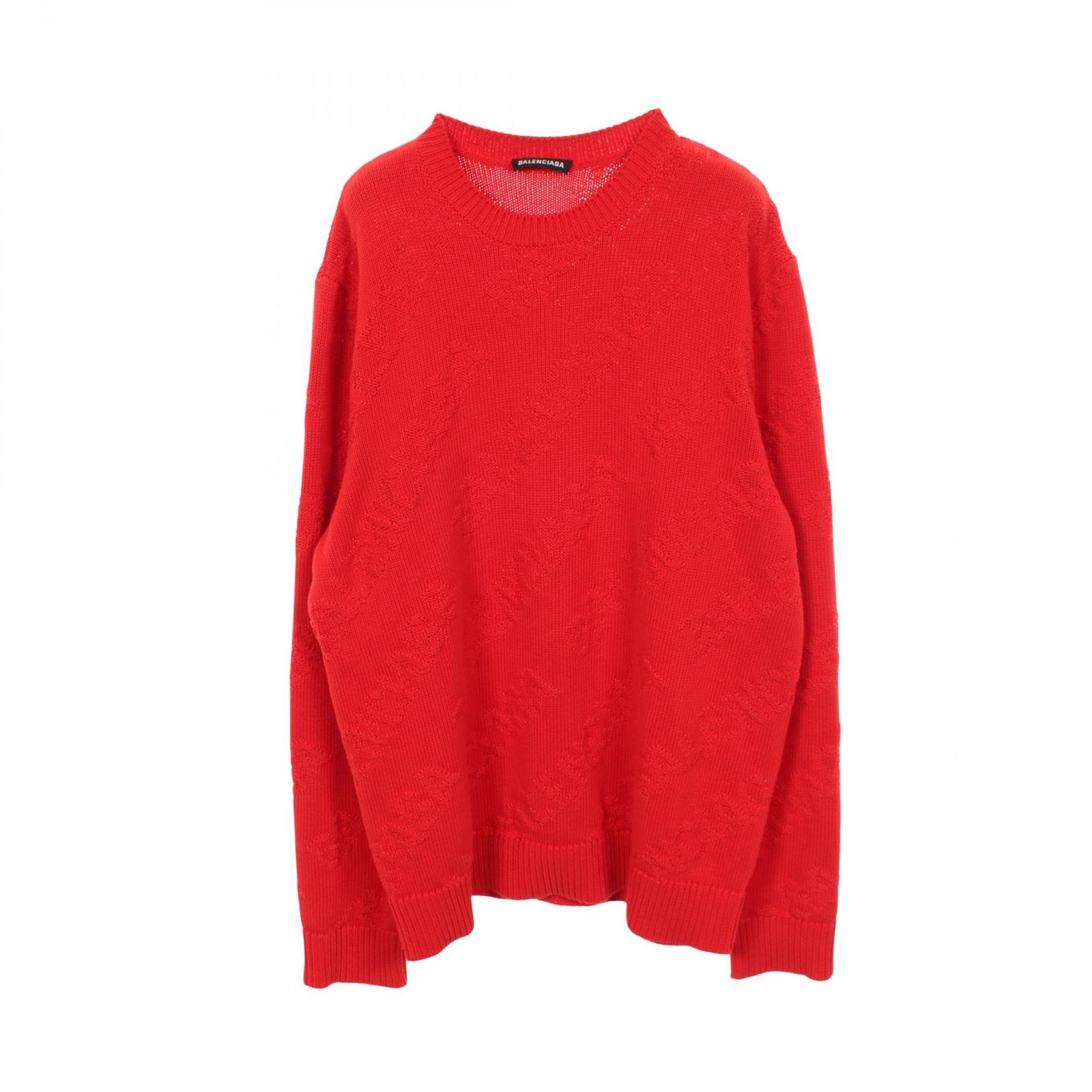 バレンシアガ BALENCIAGA ニット ロゴジャガード コットン ニット 