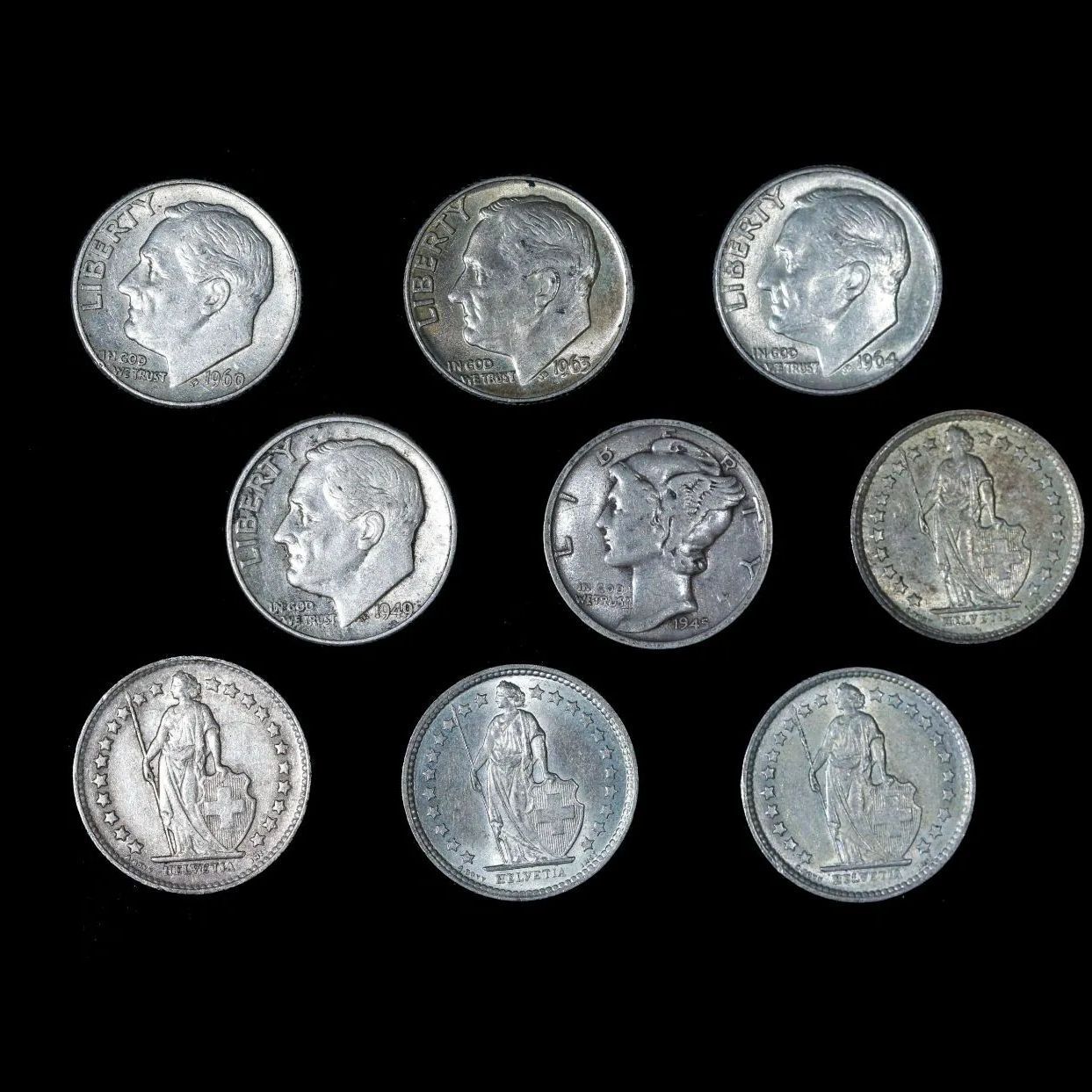 外国硬貨まとめて　アメリカ、台湾、スイス等いろいろな国の硬貨まとめ 外国硬貨まとめて アメリカ、台湾、スイス等いろいろな国の硬貨まとめ