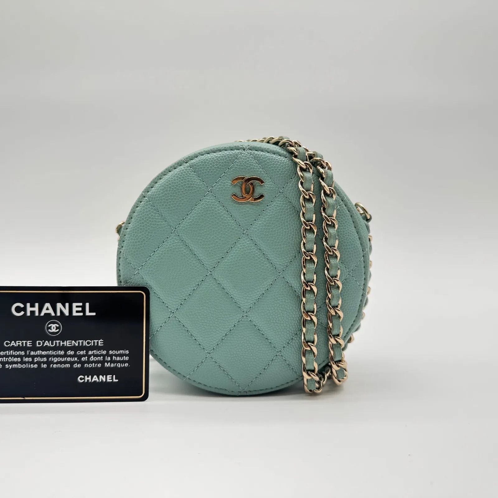 極美品✨CHANEL シャネル ショルダーバッグ ラウンド キャビアスキン 