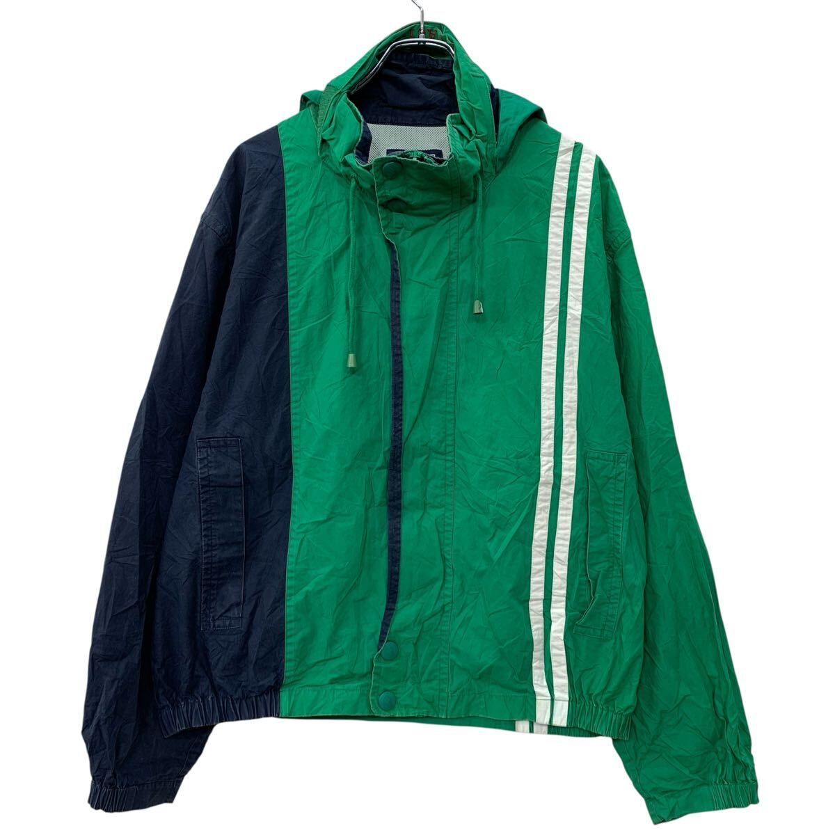 90s nautica セーリングジャケット XL グリーン ノーティカ ジップ 
