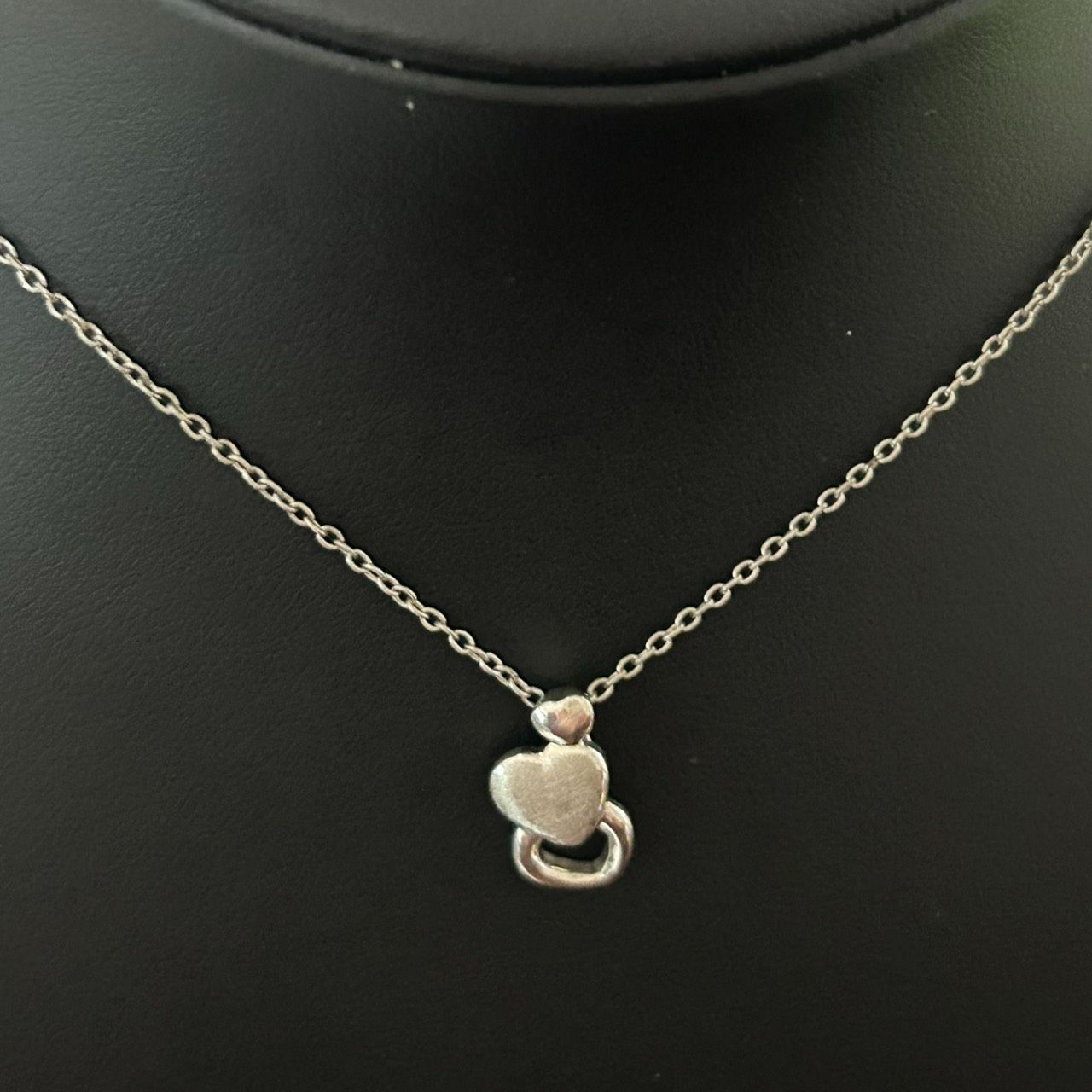 SILVER925 ハート ネックレス スターリングシルバー レディース 