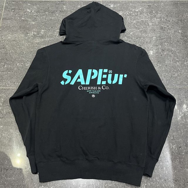 SAPEur CHERISH&CO HOODIE Mサイズ サプール ロゴフーディー パーカー 