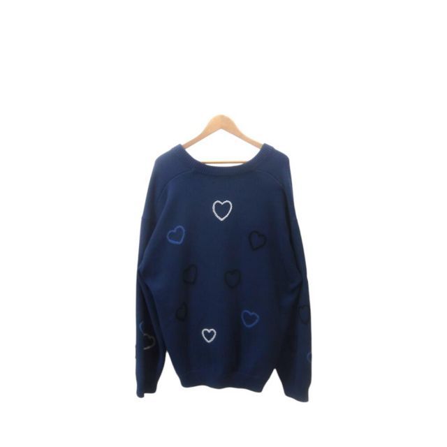CHAH CHAH 24ss HAPPY HERTFULL CARDIGAN NAVY サイズXL CC-24SS-KN01