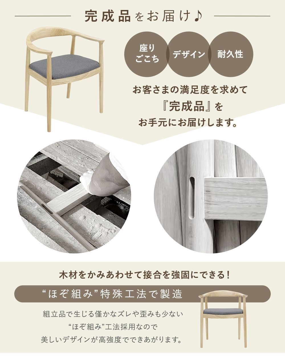 リプロダクト ダイニングチェア 天然木 ラバー 1脚 リプロダクト 北欧