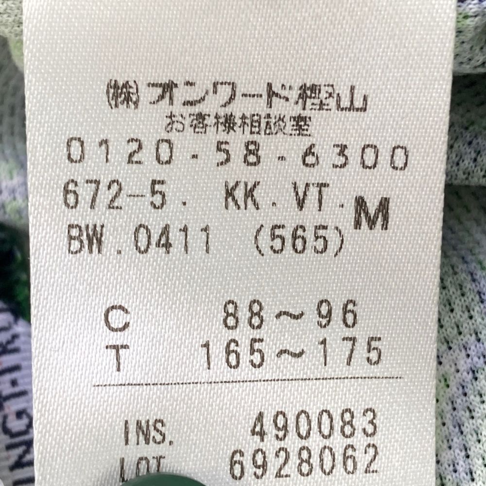 サイズ：M 23区GOLF ニジュウサンクゴルフ 長袖ポロシャツ ペイズリー