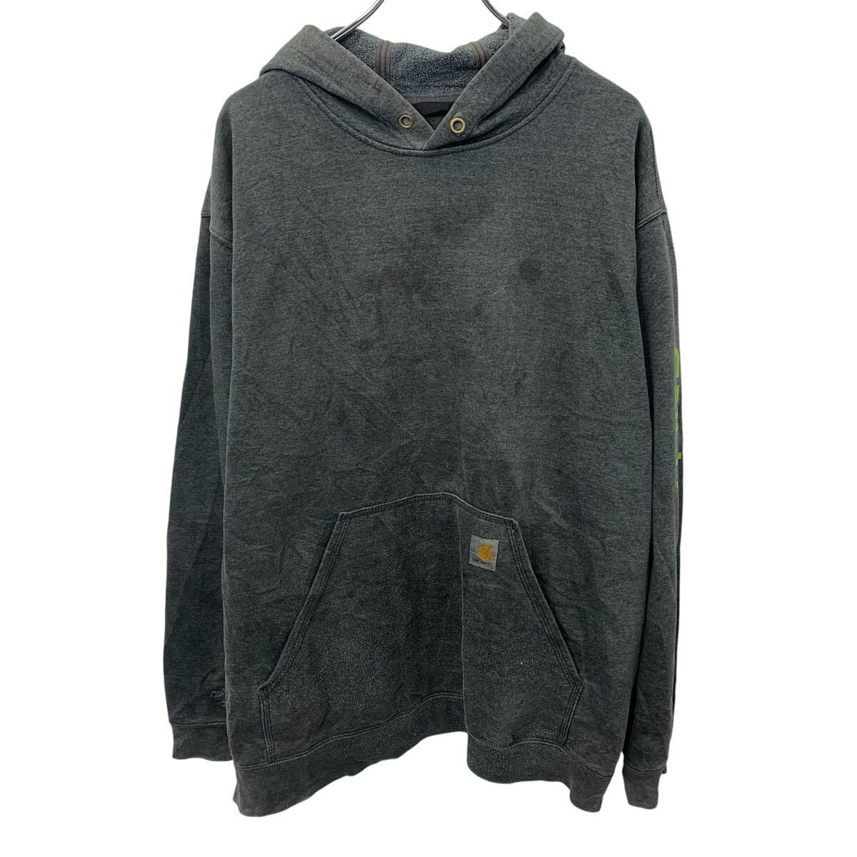 Carhartt ロゴスウェット パーカー XL グレー カーハート プルオーバー