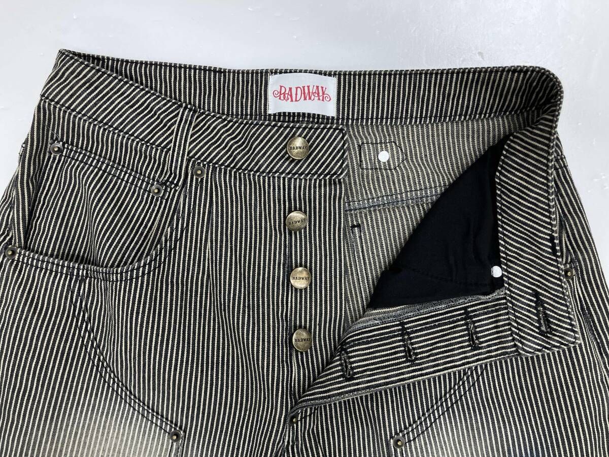 BADWAY バッドウェイ Hickory painter wide pants ヒッコリー 