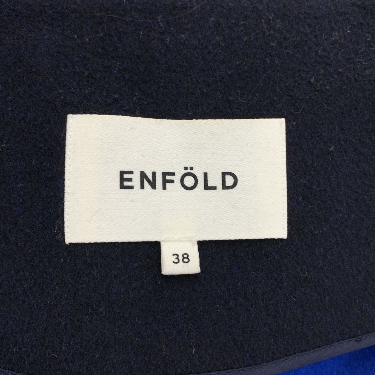ENFOLD / エンフォルド | ウール リバー ノーカラーコート | 38