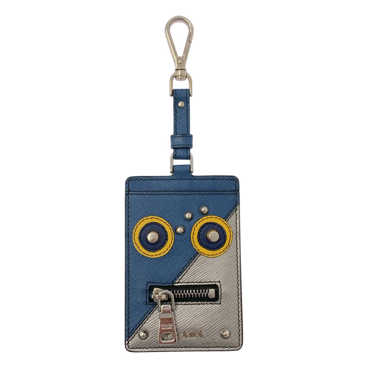 美品】 PRADA / プラダ | サフィアーノ レザー スタッズ ロゴ カード