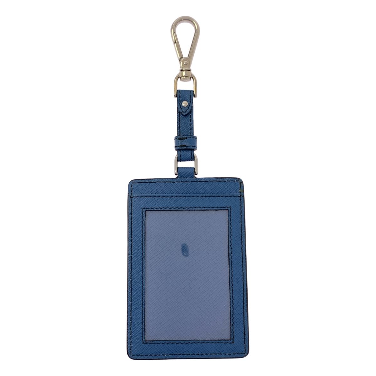 【未使用に近い】プラダ ケース ロゴ サフィアーノレザー メンズ ネイビー 美品】 PRADA / プラダ | サフィアーノ レザー スタッズ ロゴ カード
