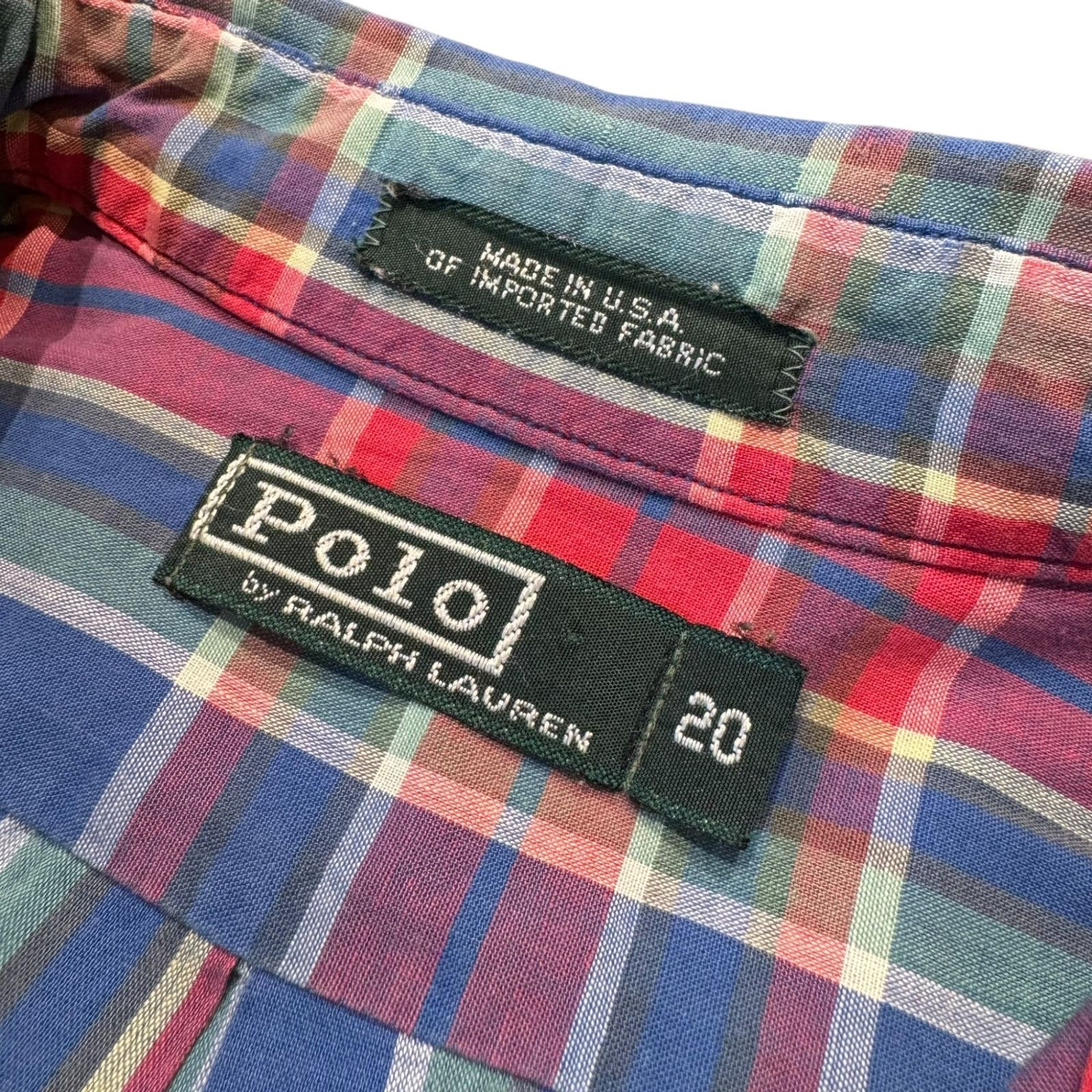 POLO RALPH LAUREN (ポロラルフローレン) 80sマドラスチェックシャツ 