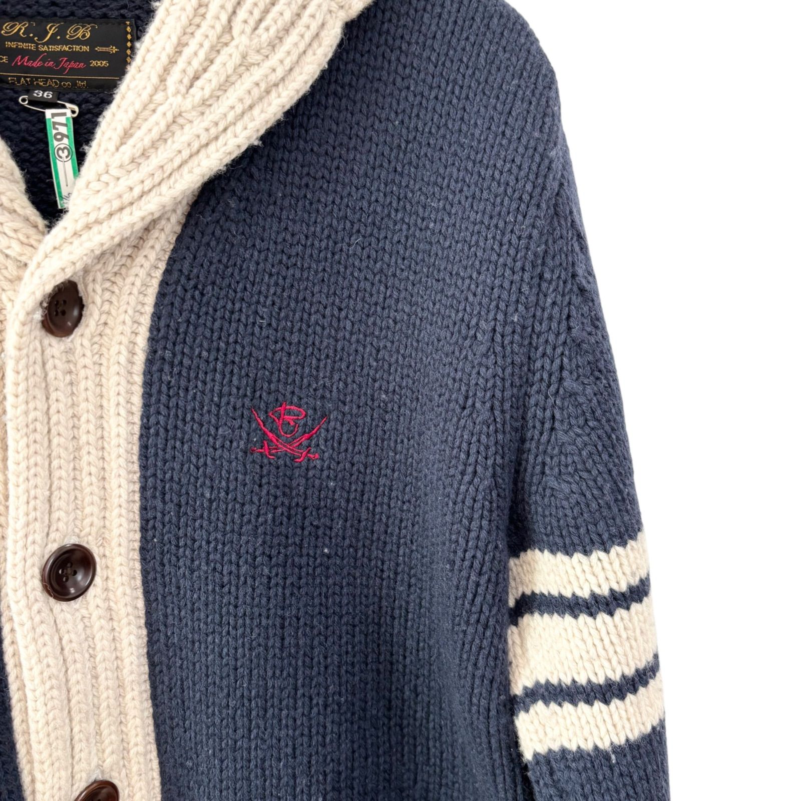 R.J.B アールジェイビー FLATHEAD フラットヘッド ウールニット 
