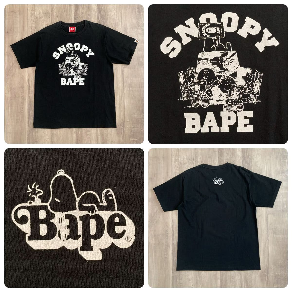 SNOOPY × BAPE Tシャツ Mサイズ a bathing ape スヌーピー ピーナッツ 