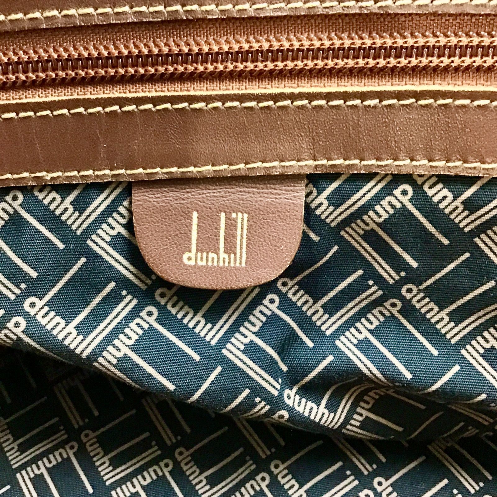 dunhill ダンヒル ボストンバッグ 旅行鞄 本革 オールレザー ブラウン