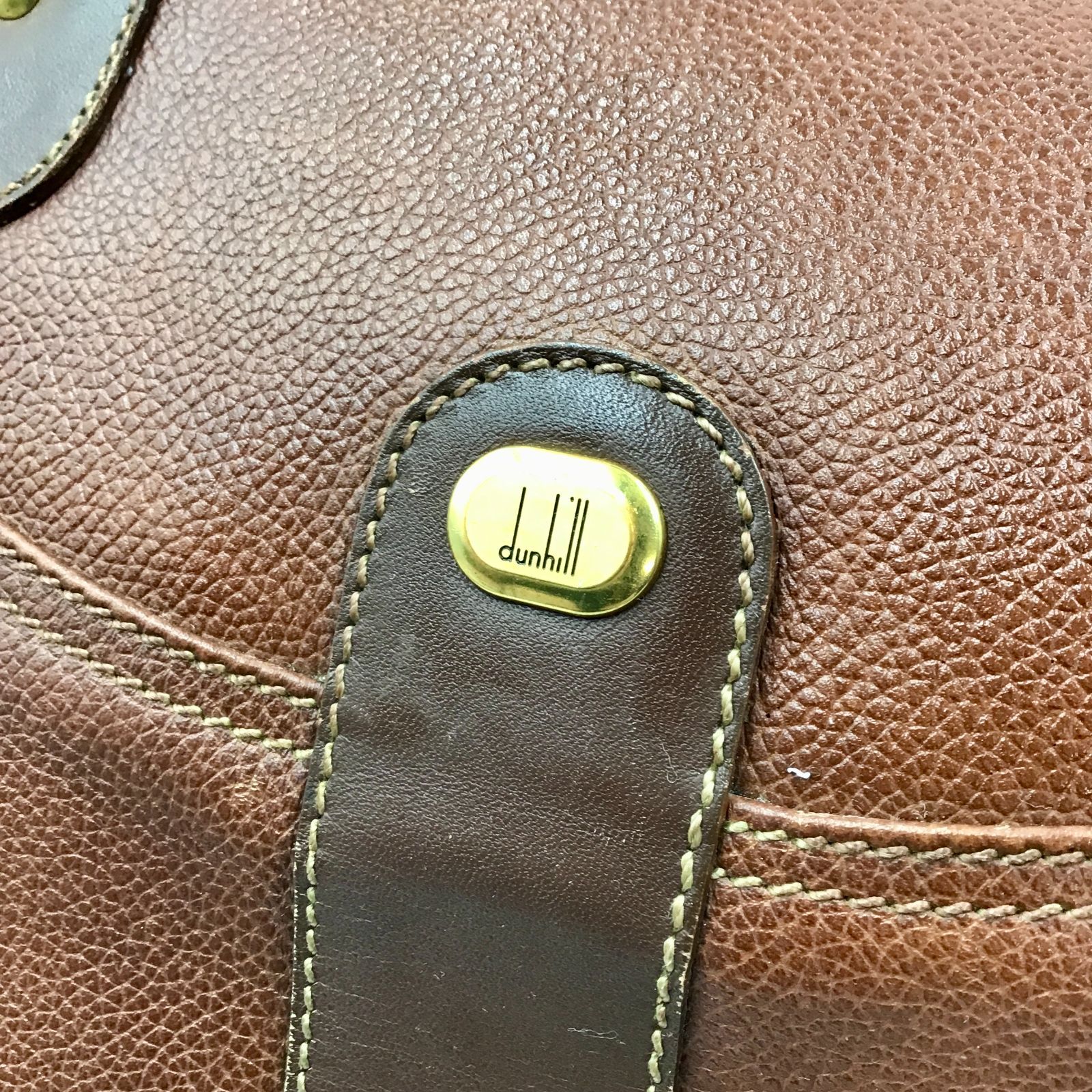 dunhill ダンヒル ボストンバッグ 旅行鞄 本革 オールレザー ブラウン