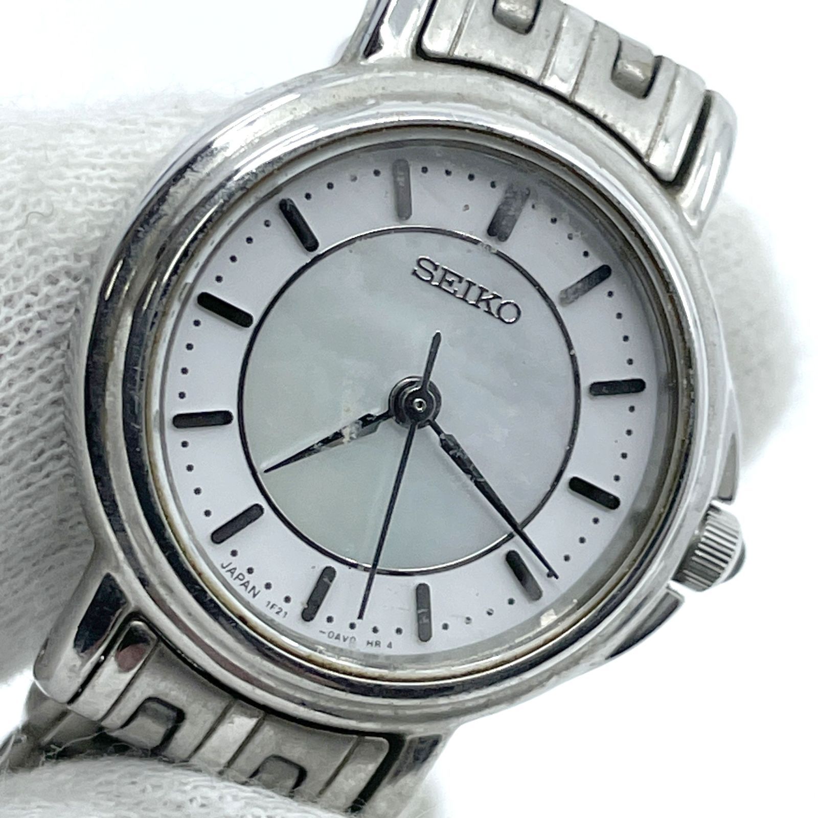 動作未確認 SEIKO セイコー レディース 1F21-0M00 クォーツ 三針 