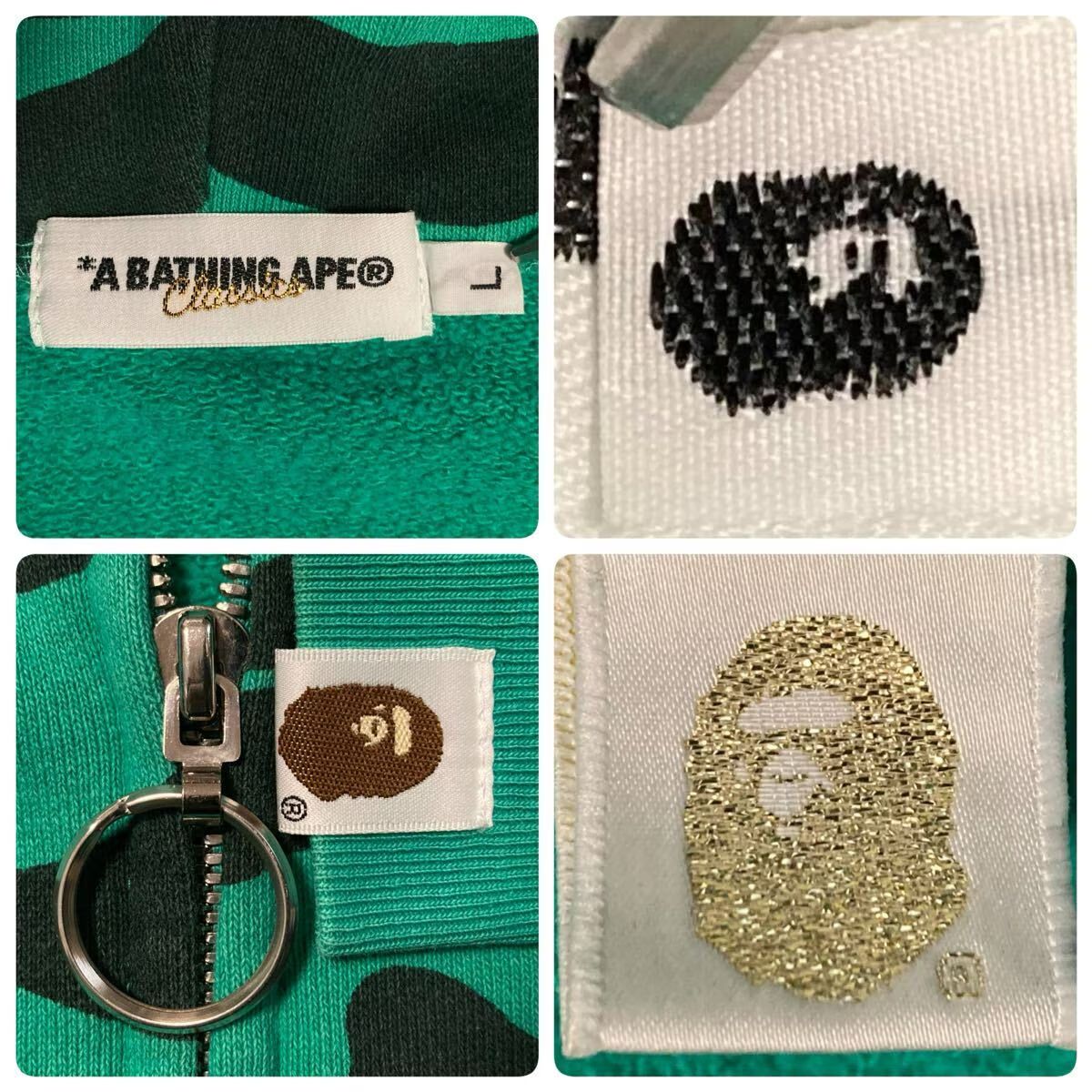 BAPE CAMO フィッシュ パーカー Lサイズ a bathing ape fish full zip 