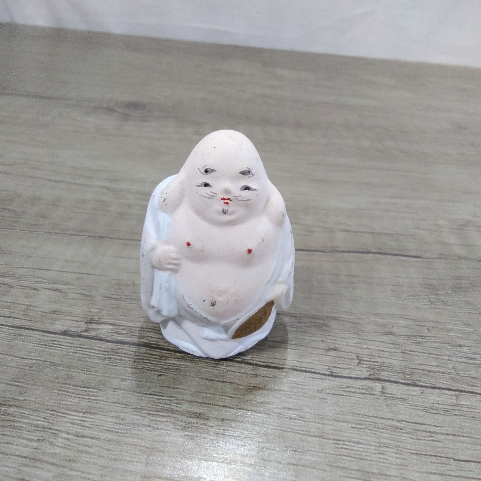 龍虎作 七福神 人形 民芸品 焼物 縁起物 アンティーク インテリア 現状