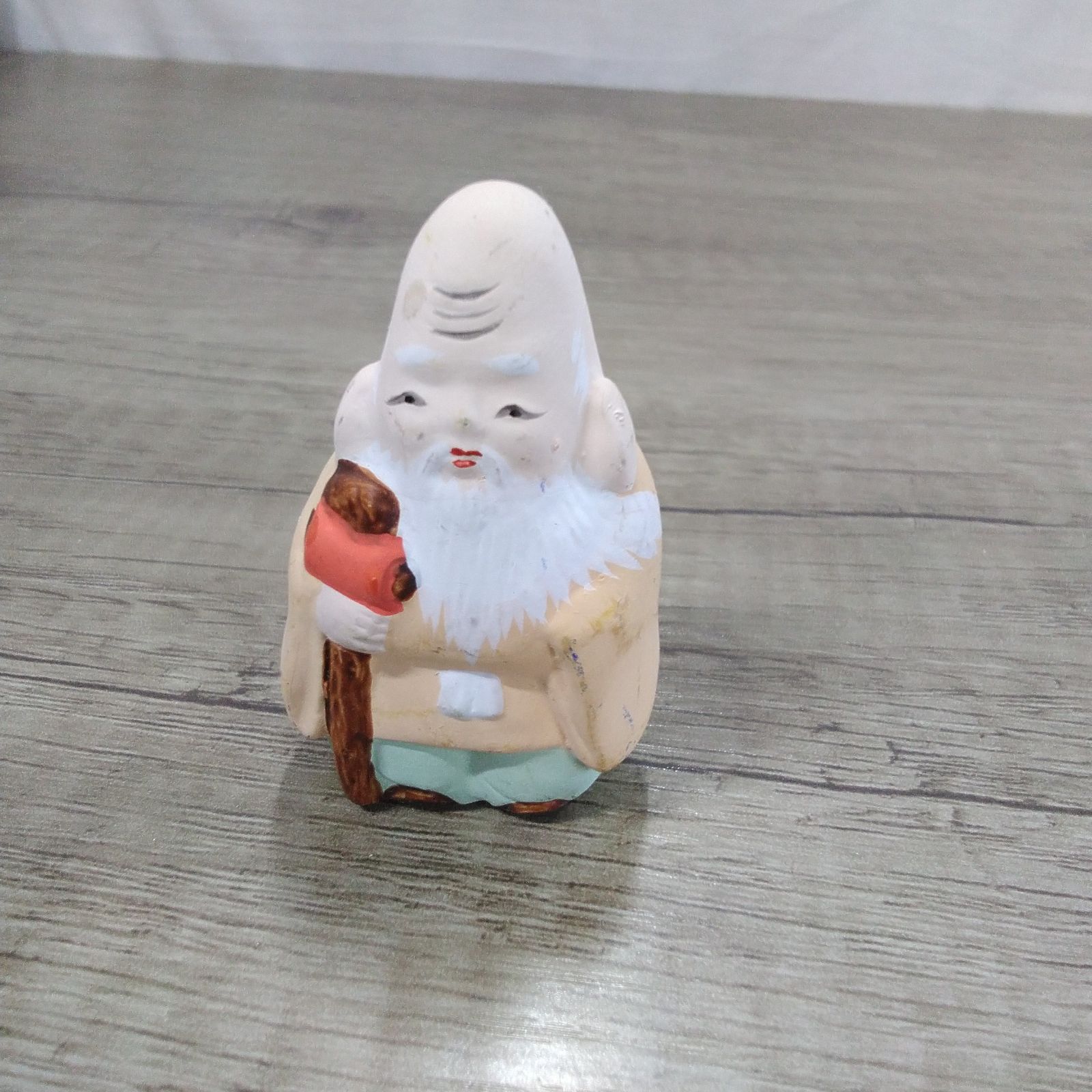 龍虎作 七福神 人形 民芸品 焼物 縁起物 アンティーク インテリア 現状