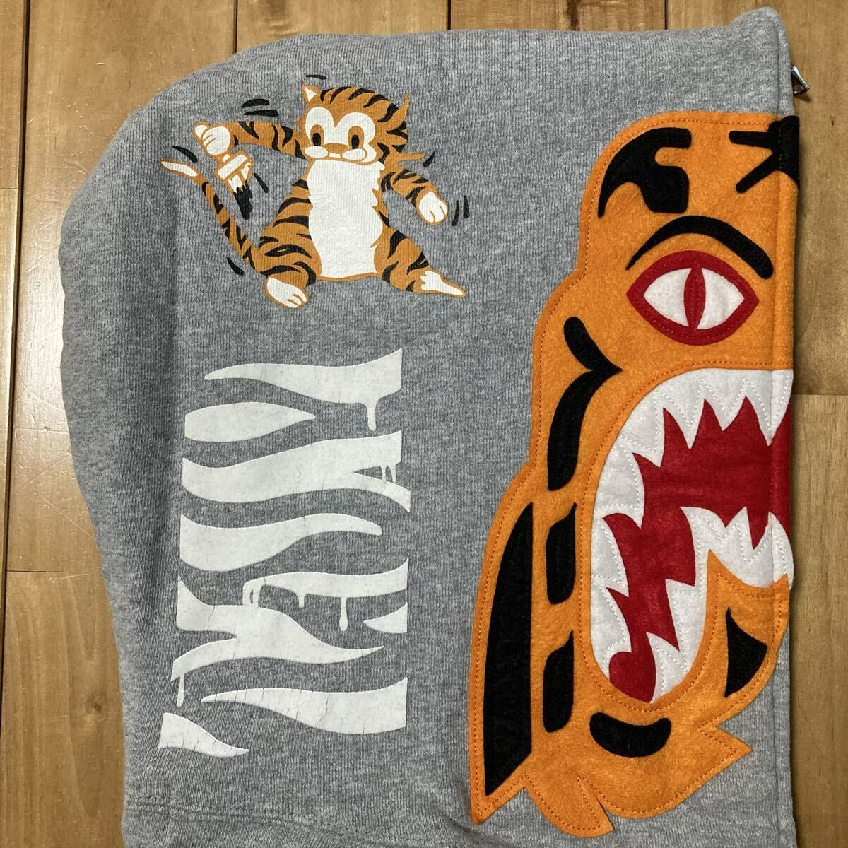 タイガー パーカー Mサイズ グレー a bathing ape BAPE Tiger full zip