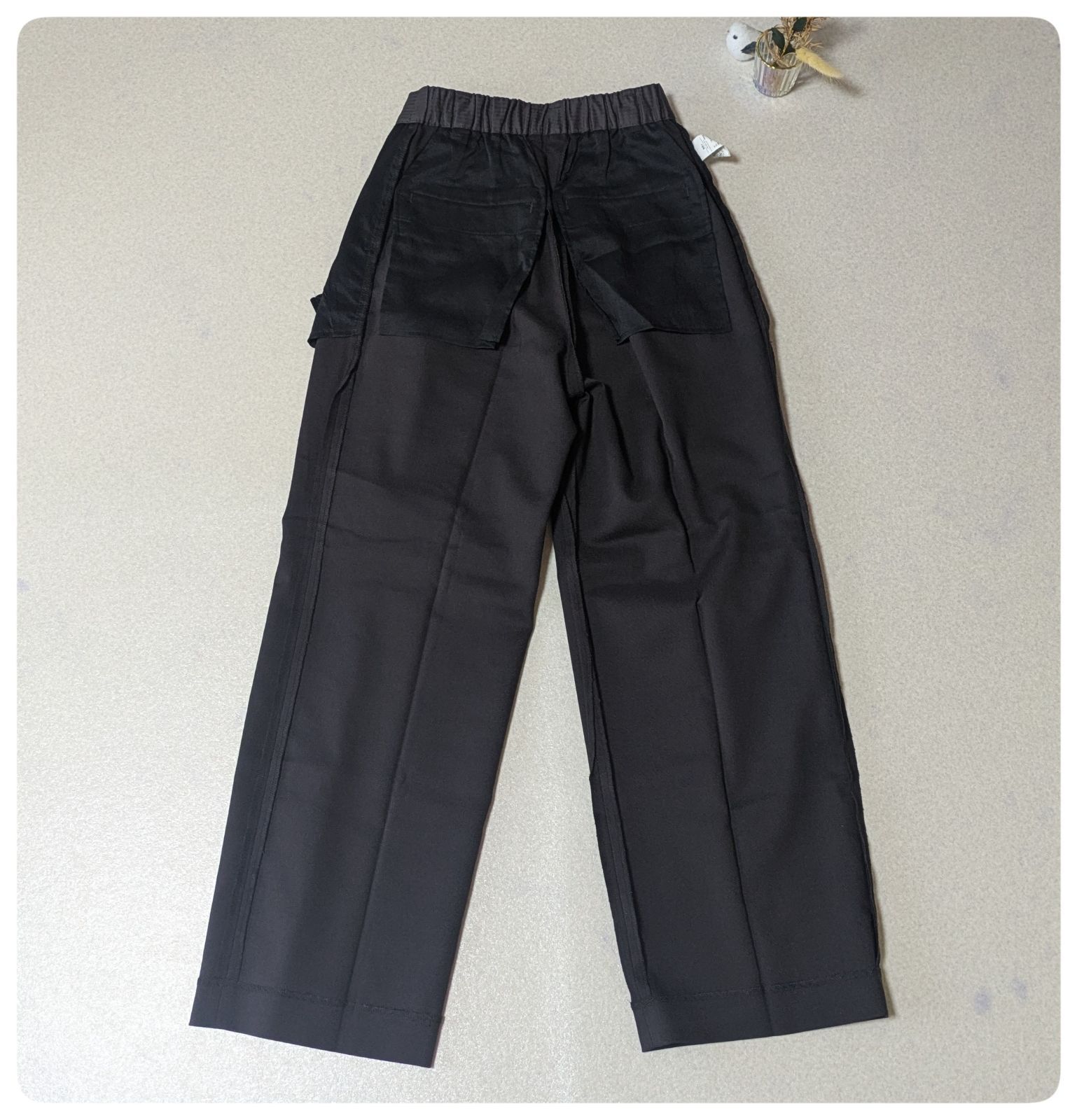 洗える】グリーンレーベルリラクシング P/LI 2タックワイドパンツ