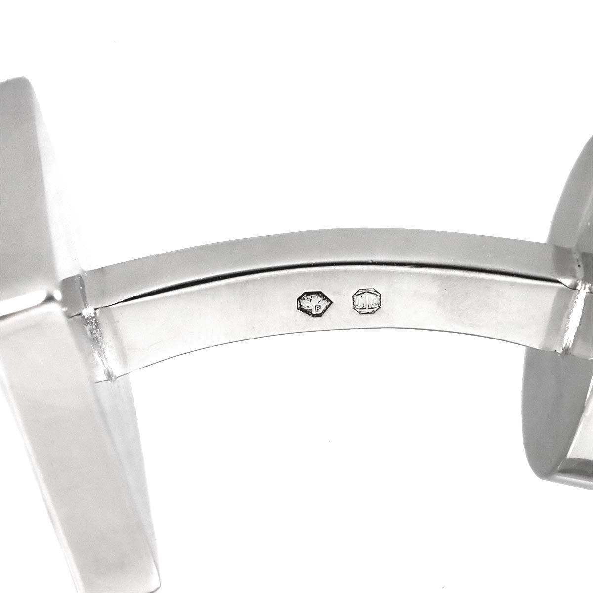 カルティエ Cartier ドゥーブルC ドゥ カフス SV シルバー ロゴ 2C