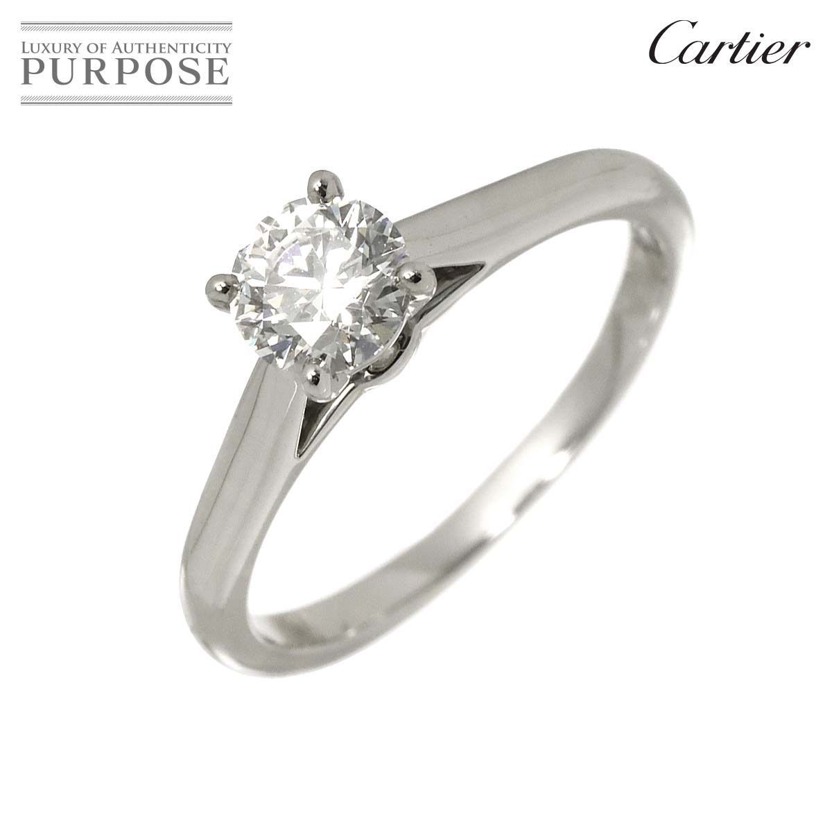 カルティエ Cartier ソリテール ダイヤ 0.45ct F/VVS2/3EX #47 リング 
