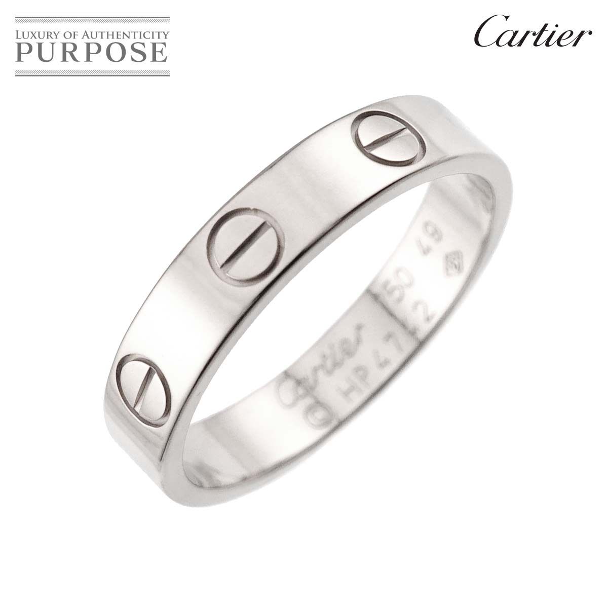 カルティエ Cartier ミニラブ #49 リング K18 WG ホワイトゴールド 750