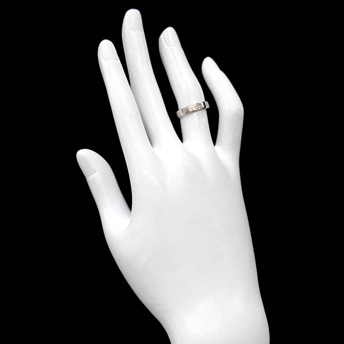 カルティエ Cartier ミニラブ #49 リング K18 WG ホワイトゴールド 750
