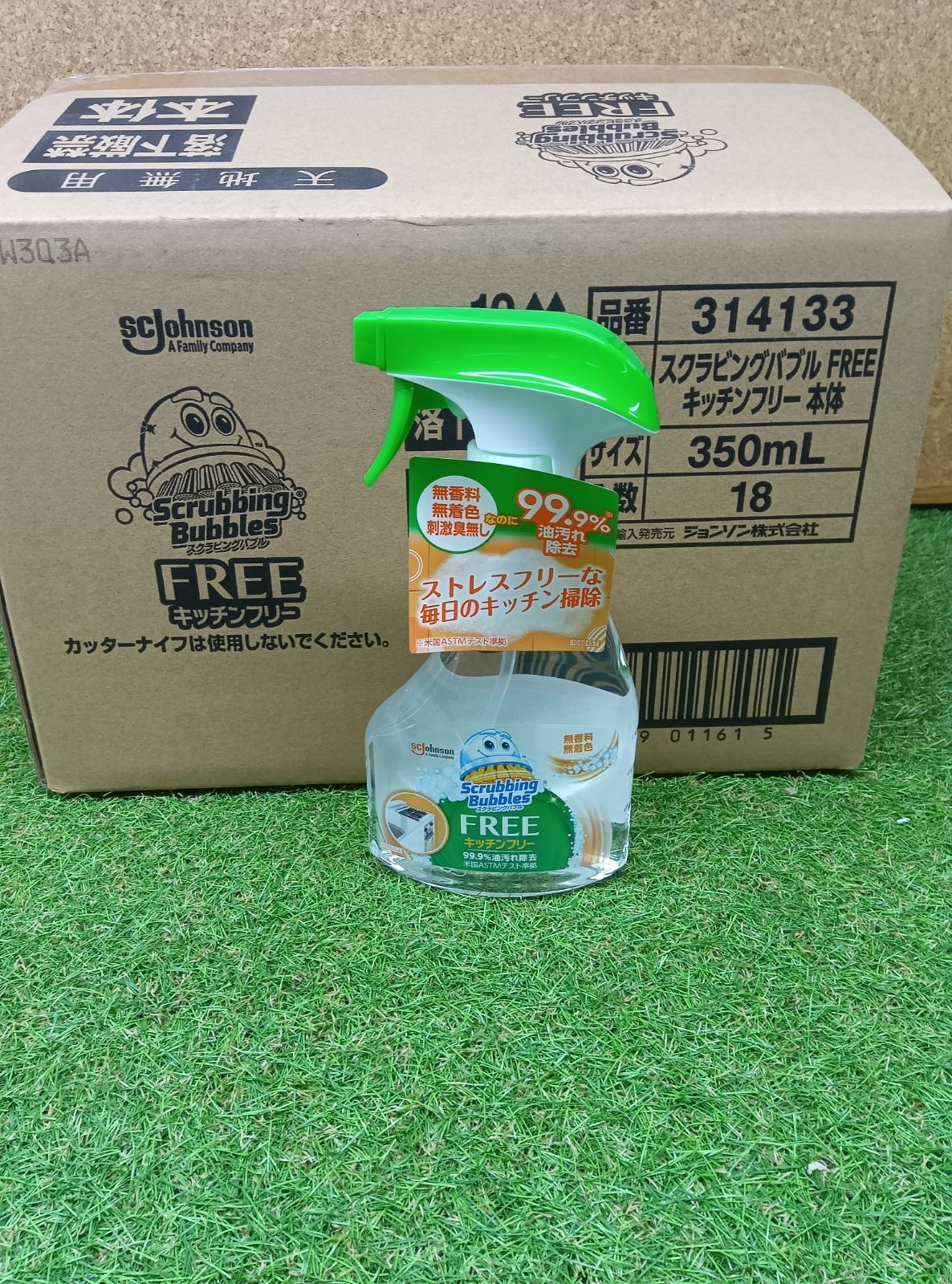 未使用品　ジョンソン　スクラビングバブルFREEキッチンフリー　350ml　18本セット