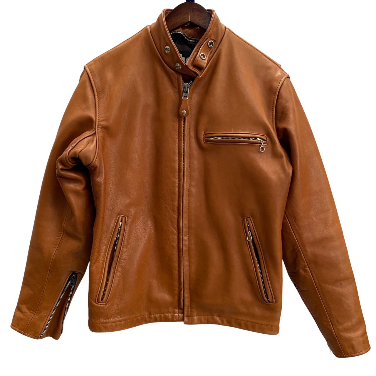 Schott ショット スタンドカラー シングルライダース ジャケット 革